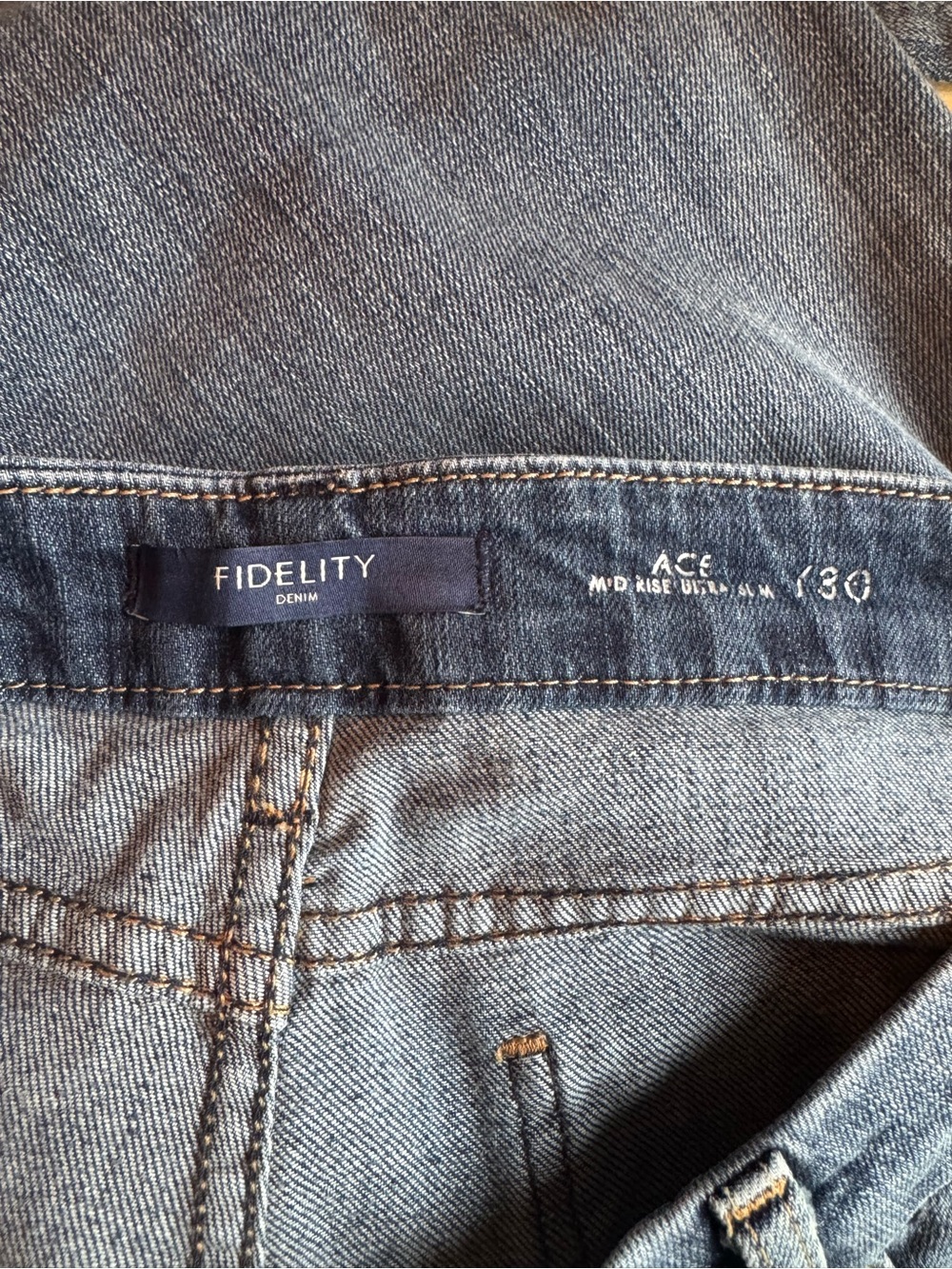 Fidelity Light Blue Distressed Denim Jeans stretch 30 - Picture 5 of 7
